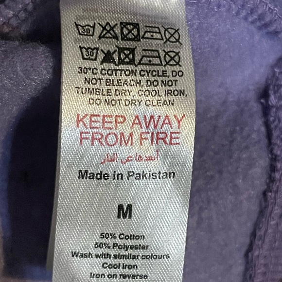 PrettyLittleThing Size M Washed Violet Half Zip High Neck Crop Sweat - Picture 5 of 5